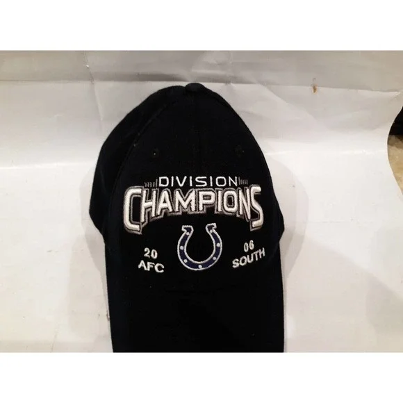 Reebok Indianapolis Colts 2006 AFC South Division Champions Strapback Hat NFL - Picture 9 of 10